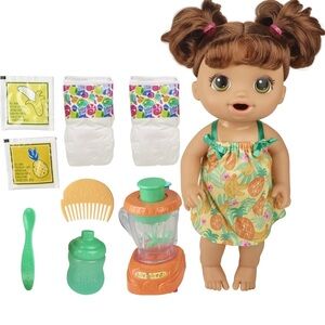 Baby Alive Magical Mixer Baby Doll Tropical Treat with Blender Accessories, D...